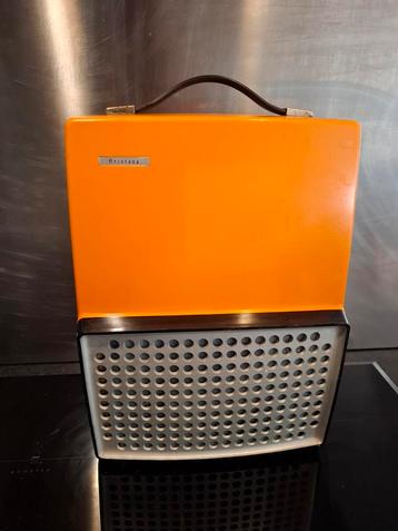VINTAGE RETRO WERKEND KNALORANJE 1970 SPACE AGE PLATENSPELER beschikbaar voor biedingen
