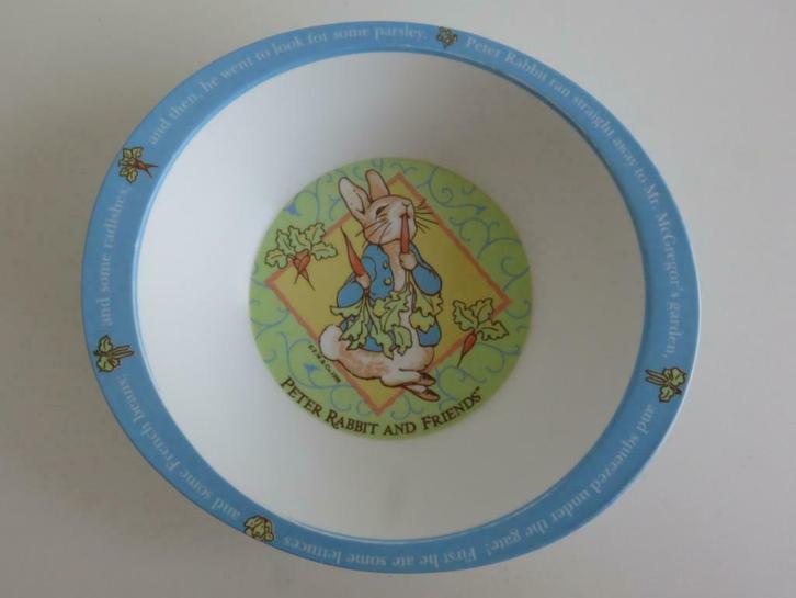 Peter Rabbit melamine schaaltje kommetje (pieter konijn), Huis en Inrichting, Keuken | Servies, Zo goed als nieuw, Kom(men), Overige stijlen