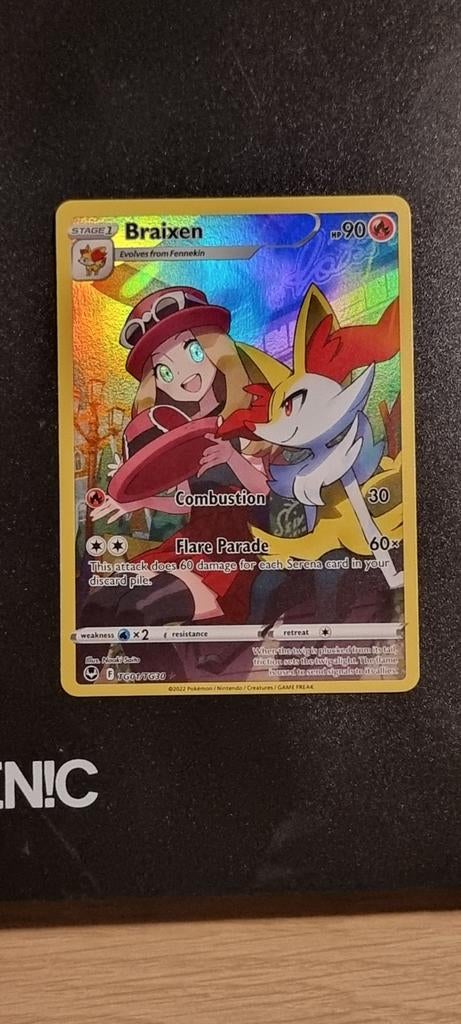 Braixen Brilliant Stars TG01 - Goede Conditie, Ophalen of Verzenden, Nieuw, Losse kaart, Foil