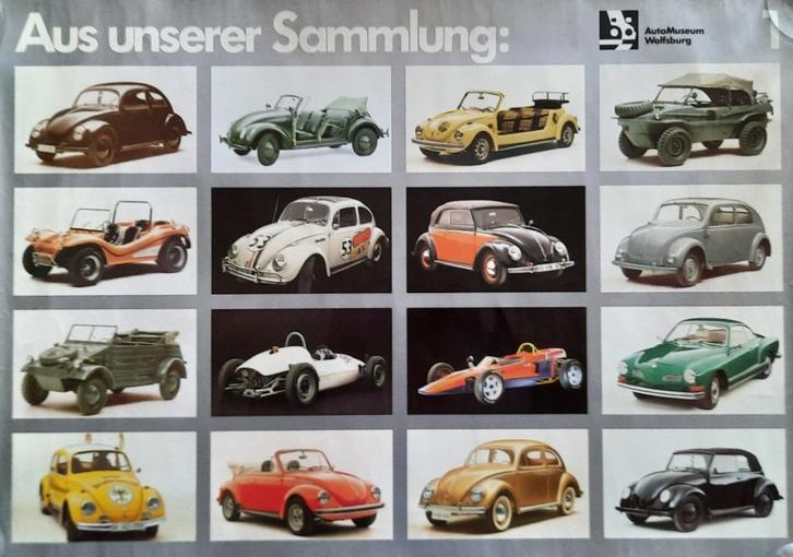 Bijzondere poster van VOLKSWAGEN museum WOLFSBURG., Verzamelen, Posters, Zo goed als nieuw, Reclame, Deurposter of groter, Rechthoekig Liggend