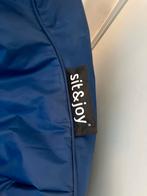 Blauwe kinder Zitzakstoel met poef - Sit&Joy, Ophalen, Zo goed als nieuw, Blauw, Zitzakstoel