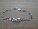 zilveren infinity armband [1113], Sieraden, Tassen en Uiterlijk, Armbanden, Verzenden, Zo goed als nieuw, Zilver, Zilver