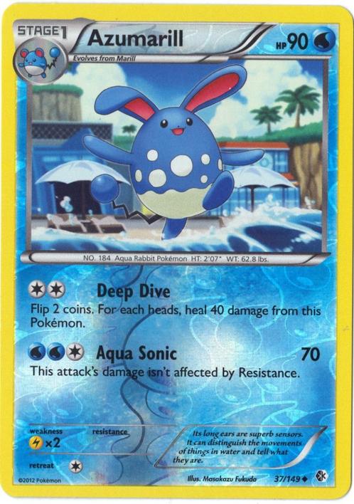 Boundaries Crossed,  Azumarill [reverse] 37/149, Hobby en Vrije tijd, Verzamelkaartspellen | Pokémon, Nieuw, Losse kaart, Verzenden