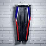 Marc Cain Broek Maat N2 Zwart Rood Blauw PU Leer, Kleding | Dames, Mc, Verzenden, Zwart, Mc