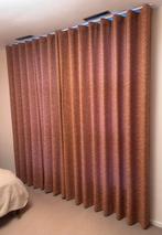Gordijnen bijna ondoorzichtig + witte rail (240cm), Huis en Inrichting, Ophalen, Wave Plooi, Rood, 200 cm of meer