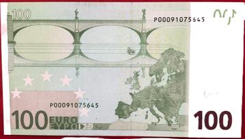 100 EURO HANDTEKENING DUISENBERG LETTER P NEDERLAND beschikbaar voor biedingen