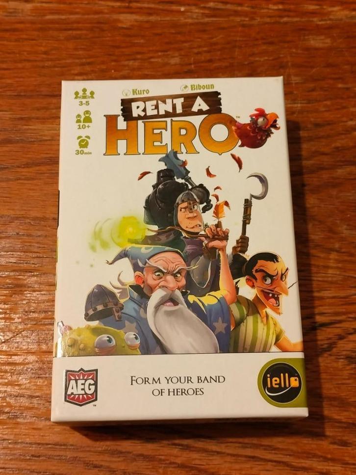 Rent a Hero, Hobby en Vrije tijd, Gezelschapsspellen | Bordspellen, Zo goed als nieuw, Drie of vier spelers, Vijf spelers of meer