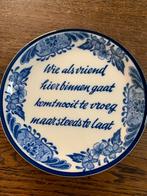 Delfts Blauw Wandbordje - Dutch Blue Handwerk, Ophalen of Verzenden