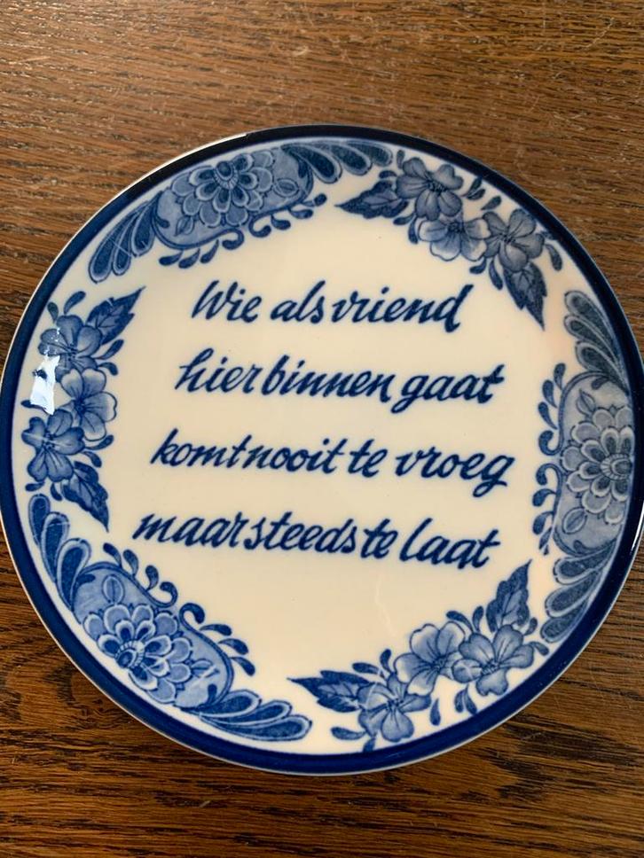 Delfts Blauw Wandbordje - Dutch Blue Handwerk, Antiek en Kunst, Antiek | Wandborden en Tegels, Ophalen of Verzenden