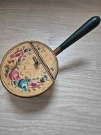 Vintage emaille pannetje met bloemendecor - jaren 30, Ophalen