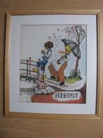 geborduurde schilderijtjes van de 4 seizoenen, Huis en Inrichting, Minder dan 50 cm, Ophalen of Verzenden, Zo goed als nieuw, Schilderij