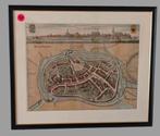 Oudtijds gekleurde plattegrond van de stad Bolsward, Ophalen, 1800 tot 2000, Nederland, Landkaart