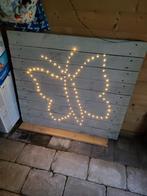 Houten Wanddecoratie met LED Verlichting, Ophalen, Zo goed als nieuw
