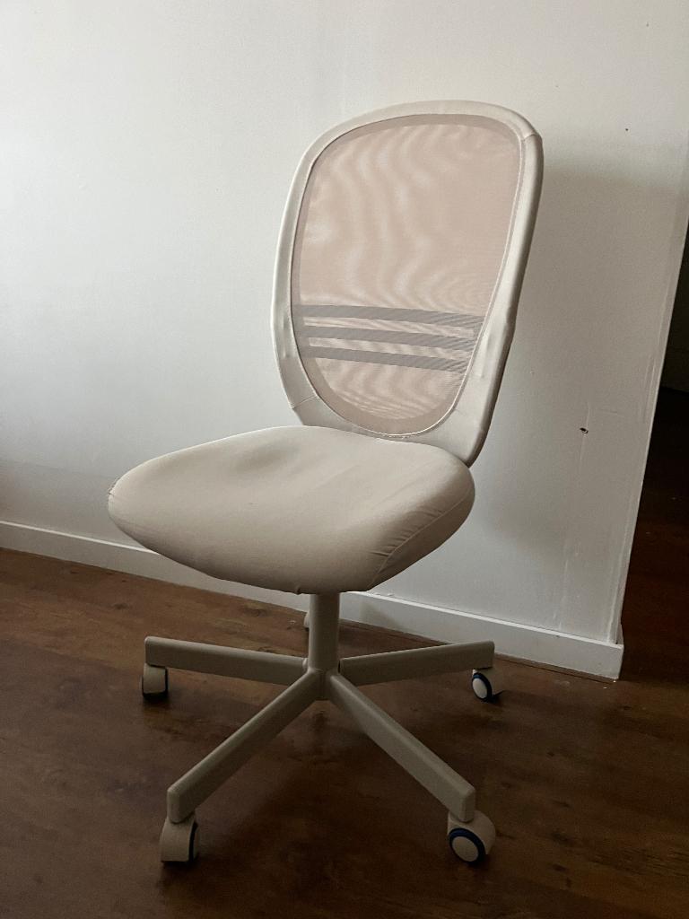Desk chair FLINTAN, Ophalen, Zo goed als nieuw, Beige, Bureaustoel
