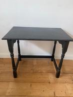 tafeltje zwart, Huis en Inrichting, Tafels | Bijzettafels, Gebruikt, 55 tot 75 cm, Rechthoekig, Brocante