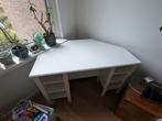 IKEA BRUSALI hoekbureau wit / office desk – 120x73 cm, Huis en Inrichting, Bureaus, Ophalen, Gebruikt, Bureau