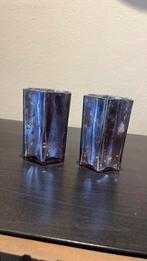 Paarse waxinelichthouders – stervorm, ., Ophalen of Verzenden, Zo goed als nieuw, .