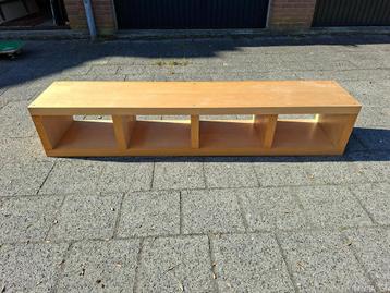 1 lichtbruine IKEA EXPEDIT open kast/vakkenkast (4 vakken) beschikbaar voor biedingen