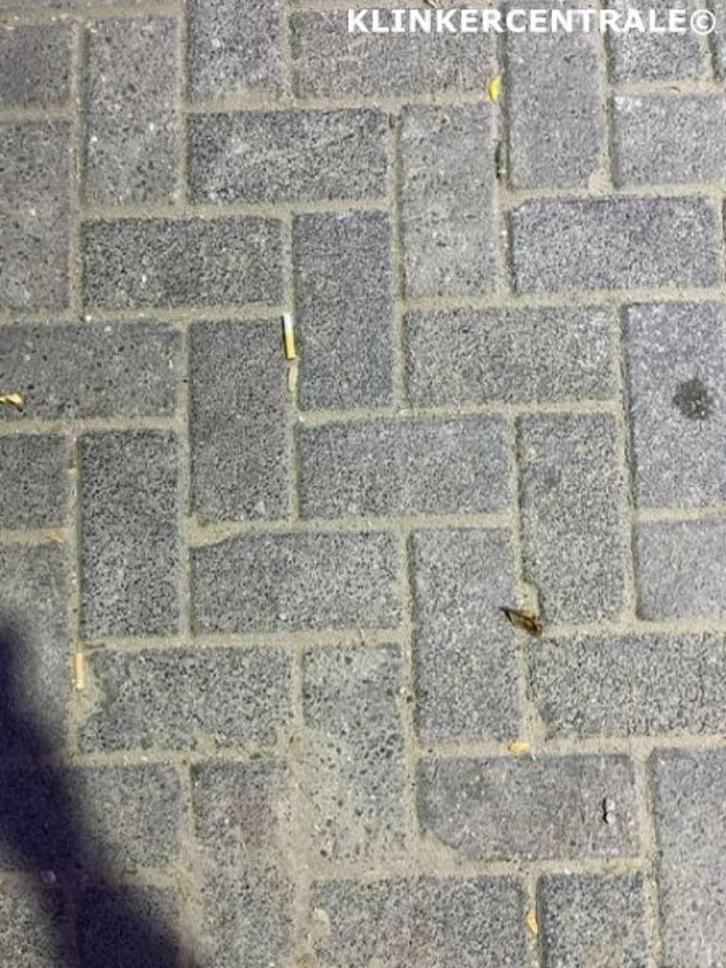 ROOIKORTING 1.100m2 donkergrijs antraciet betonklinkers stra, Tuin en Terras, Tegels en Klinkers, Gebruikt, Klinkers, Beton, 10 m² of meer