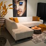 Hoekbank rib stof zacht lounge showroom model (zenlifestyle), Huis en Inrichting, Banken | Complete zithoeken, Ophalen, Gebruikt