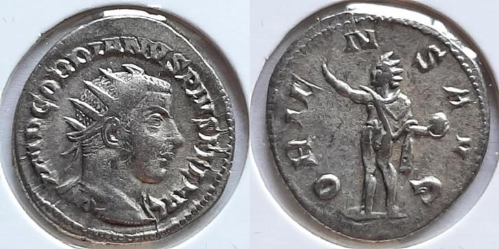Gordianus III dubbele denarius Sol, Postzegels en Munten, Munten | Europa | Niet-Euromunten, Overige landen, Zilver, Verzenden