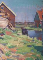 Schilderij Frits Hubeek (1884-1952), voorjaarsdag, Ophalen of Verzenden