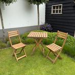 IKEA ASKHOLMEN Bistroset hout bistro set tafel en 2 stoelen, Tuin en Terras, Ophalen, Zo goed als nieuw, Hout, 2 zitplaatsen