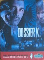 bierviltje de Koninck met reclame voor de film Dossier K, Ophalen of Verzenden, Zo goed als nieuw, Viltje(s), De Koninck