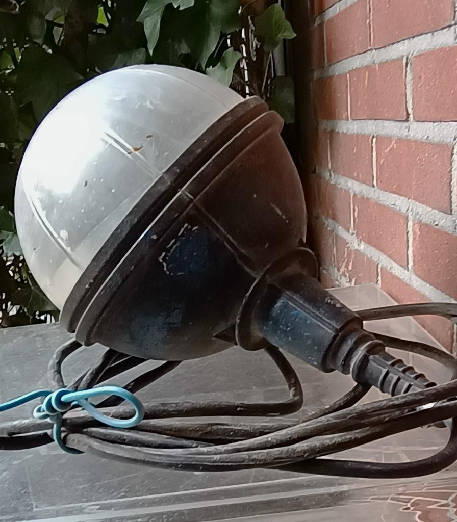 IDUSTRIËLE hanglamp -werklamp - Indulux -Silux bouwlamp, Gebruikt, Ophalen of Verzenden, Overige materialen, Minder dan 50 cm