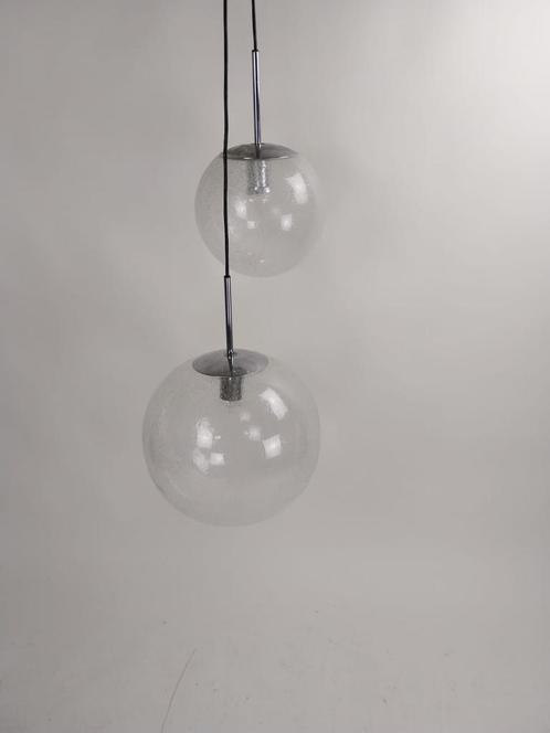 Peill & Putzler Hanglampen - Jaren '70 Design, Huis en Inrichting, Lampen | Hanglampen, Gebruikt, 50 tot 75 cm, Glas, Ophalen