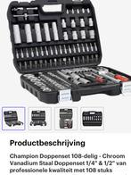 108 delig doppen set Chrome, Auto diversen, Autogereedschap, Ophalen of Verzenden, Nieuw
