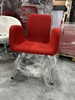 Rode stoffen stoelen met hoge armleuningen – 21 stuks, Ophalen, Gebruikt, Stof, Vijf, Zes of meer stoelen
