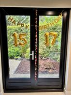 Dubbele serredeuren Zwart, Ophalen, 120 cm of meer, 200 tot 215 cm, Glas