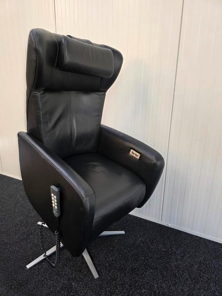 NIEUW! Prominent sta op stoel ster zwart leer, Huis en Inrichting, Fauteuils, Zo goed als nieuw, Leer, 50 tot 75 cm, Ophalen of Verzenden
