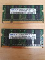 Te koop: 2x geheugen 1GB DDR2 (SODIMM), Computers en Software, RAM geheugen, Ophalen of Verzenden, DDR2, Desktop, Gebruikt