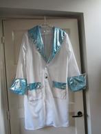 Rock en Roll Jas Wit/Blauw/Zilver Glitter Maat 50, Carnaval, Maat 48/50 (M), Ophalen of Verzenden, Kleding
