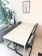 Marmeren eettafel met 6 stoelen – luxe & modern, Huis en Inrichting, Tafels | Eettafels, Ophalen, Overige materialen, 50 tot 100 cm