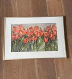 Aquarel Schilderij van Tulpen, Ophalen of Verzenden