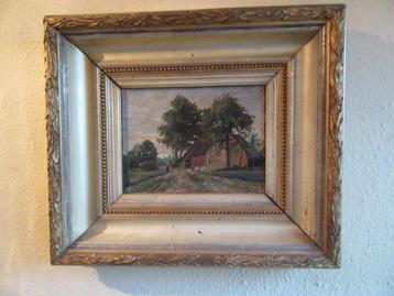 Adriaan Keus Schilderij boerderij olieverf 1900 - 1910 beschikbaar voor biedingen