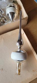 Antieke Kerst Piek met ketting en gouden vintage Piek, Diversen, Kerst, Ophalen of Verzenden, Gebruikt