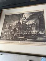 Amsterdam brand oude stadhuis 61x53  €30, Antiek en Kunst, Ophalen