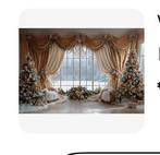 Achtergrond doek kerst, Audio, Tv en Foto, Fotografie | Fotostudio en Toebehoren, Ophalen, Nieuw, Achtergrond