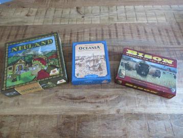 3 mooie complete oude spellen. Neuland Oceania Bison beschikbaar voor biedingen