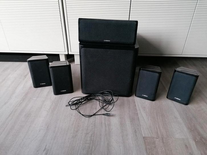 Yamaha 5.1 speakerset incl subwoofer, Audio, Tv en Foto, Luidsprekers, Zo goed als nieuw, Complete surroundset, 60 tot 120 watt