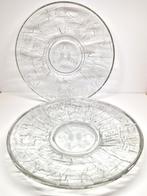 G.J. Thomassen Glasfabriek Leerdam ABC borden 3 stuks, 1957, Huis en Inrichting, Ophalen of Verzenden, Bord(en), Overige stijlen