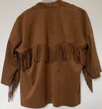 Suede jas met franjes bruin, Kleding | Dames, Jassen | Zomer, Bruin, Maat 46/48 (XL) of groter, Ophalen of Verzenden, Zo goed als nieuw