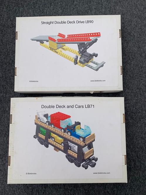 Lego Blokbricks LB90 LB71 trein autotreinwagons double deck, Kinderen en Baby's, Speelgoed | Duplo en Lego, Zo goed als nieuw