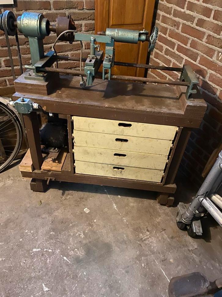 Antieke Houten Meubeldraaibank, Antiek en Kunst, Curiosa en Brocante, Ophalen