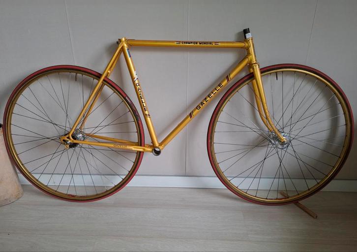 Vintage Gazelle Champion Mondial Campagnolo racefiets frame., Fietsen en Brommers, Fietsen | Racefietsen, Gebruikt, Gazelle, 10 tot 15 versnellingen