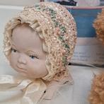Brocant hand gehaakt katoen poppen muts NIEUW, Antiek en Kunst, Curiosa en Brocante, Ophalen of Verzenden